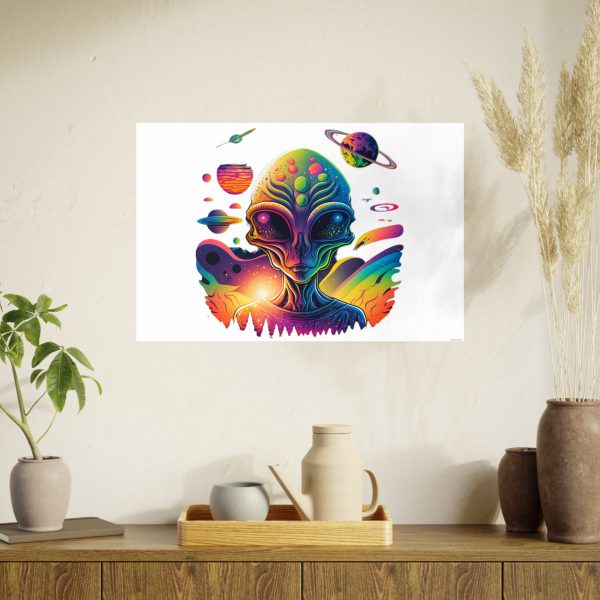 Colorful Alien Art Poster, Psychedelic Wall Decor, Outer Space Prints, Home Decoration, Gift for Sci-Fi Lovers - Image 66