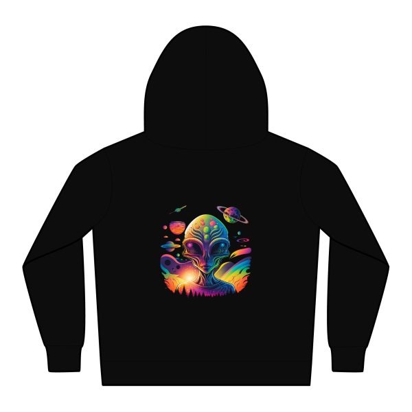 Colorful Cosmic Kids Hoodie, Space Alien Design, Kid's Relax Hoodie, Fun Graphic Sweatshirt, Perfect for Gifts and Celebrations - Image 2