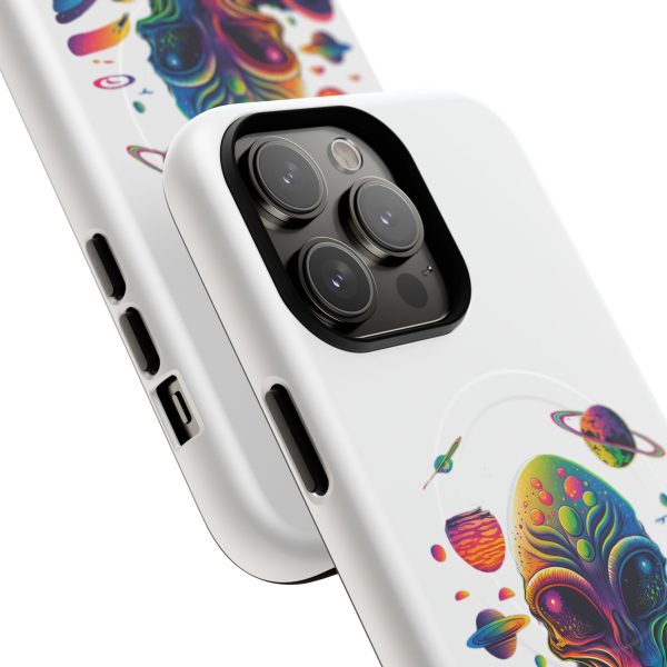 Vibrant Alien Phone Case - Funky Tough Magnetic Cover for Teens, Outer Space, Gift for Sci-Fi Lovers, Unique Cosmic Design - Image 47