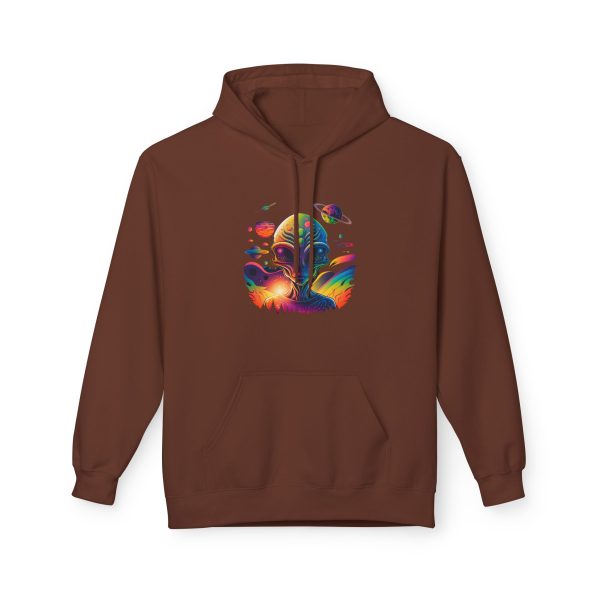 Vibrant Artistic Fleece Hoodie, Cozy Unisex Sweatshirt, Colorful Graphic Hoodie, Trendy Casual Wear, Unique Gift Idea, Streetwear Style - Image 9