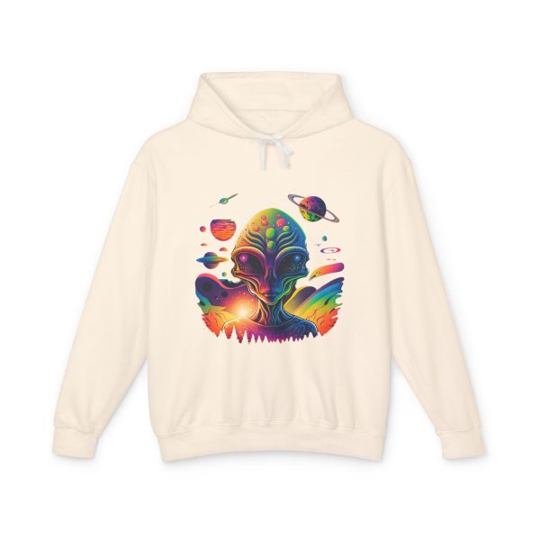 Colorful Alien Artwork Lightweight Hoodie - Unisex Sweatshirt for Space Lovers, Casual Wear, Gift for Science Fiction Fans, Unique [...]