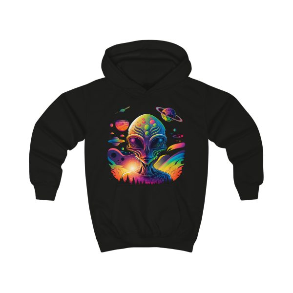 Colorful Alien Kids Hoodie, Cosmic Space Apparel, Fun Gift for Kids, Halloween Costume, Science Fiction Lover's Hoodie - Image 9