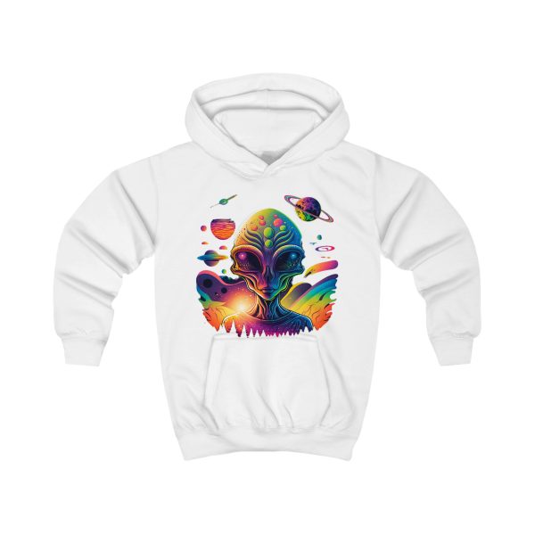 Colorful Alien Kids Hoodie, Cosmic Space Apparel, Fun Gift for Kids, Halloween Costume, Science Fiction Lover's Hoodie