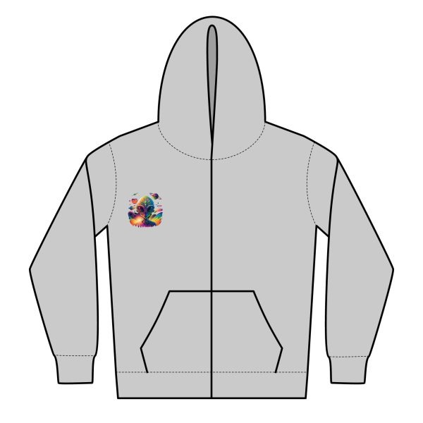 Youth Heavy Blend Zipped Hoodie - Image 5