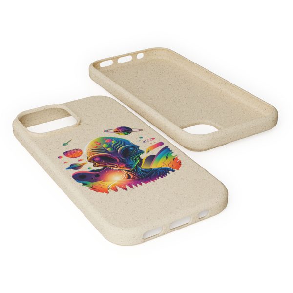 Vibrant Alien Biodegradable Phone Case, Eco-Friendly Galaxy Phone Cover, Unique Gift for Space Lovers, Fun Alien Design, Sustainable [...] - Image 92