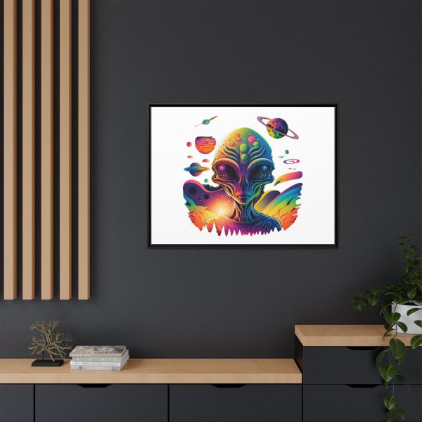 Vibrant Alien Canvas Art Print, Framed Decor for Sci-Fi Lovers, Cosmic Wall Art, Colorful Home Decoration, Unique Gift Idea - Image 36
