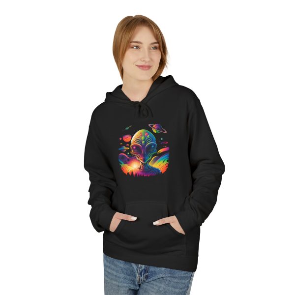 Vibrant Artistic Fleece Hoodie, Cozy Unisex Sweatshirt, Colorful Graphic Hoodie, Trendy Casual Wear, Unique Gift Idea, Streetwear Style - Image 15