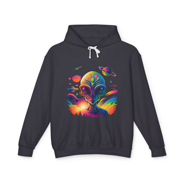 Colorful Alien Artwork Lightweight Hoodie - Unisex Sweatshirt for Space Lovers, Casual Wear, Gift for Science Fiction Fans, Unique [...] - Image 37