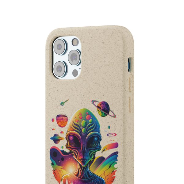 Vibrant Alien Biodegradable Phone Case, Eco-Friendly Galaxy Phone Cover, Unique Gift for Space Lovers, Fun Alien Design, Sustainable [...] - Image 39