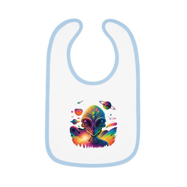 Baby Contrast Trim Jersey Bib - Image 4